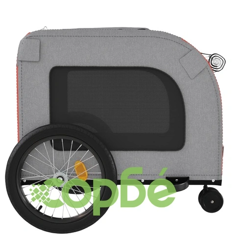 Ремарке за колело за любимци оранжев и сив Оксфорд плат желязо ➤ топ цена ➤ sorbe.bg