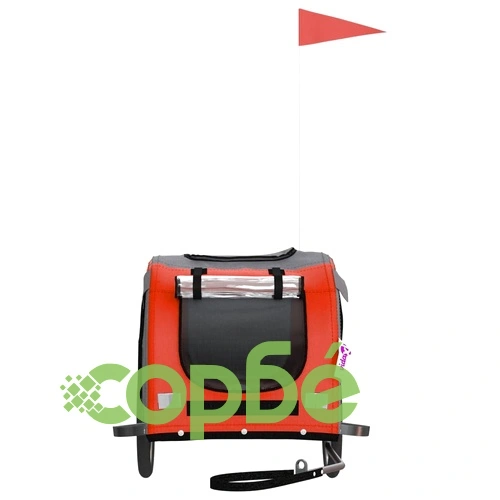 Ремарке за колело за любимци оранжев черен Оксфорд плат желязо ➤ топ цена ➤ sorbe.bg