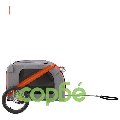 Ремарке за колело за любимци оранжев черен Оксфорд плат желязо ➤ топ цена ➤ sorbe.bg
