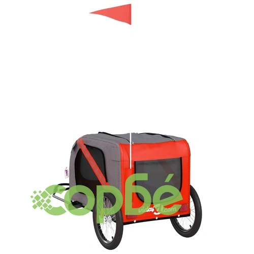 Ремарке за колело за любимци оранжев черен Оксфорд плат желязо ➤ топ цена ➤ sorbe.bg