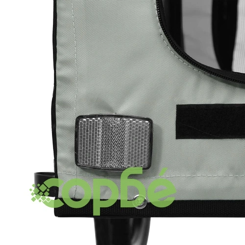 Ремарке за колело за любимци черен и сив Оксфорд плат и желязо ➤ топ цена ➤ sorbe.bg