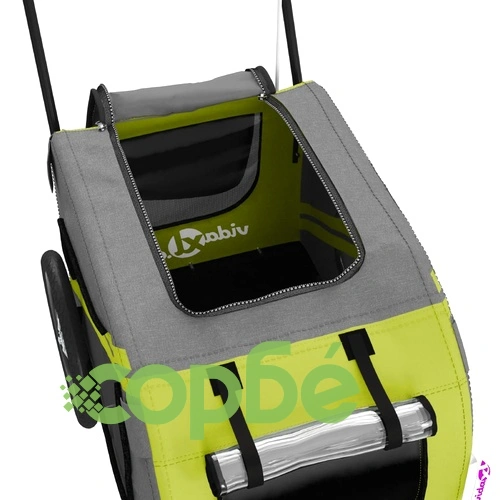 Ремарке за колело за любимци зелен и сив Оксфорд плат и желязо ➤ топ цена ➤ sorbe.bg