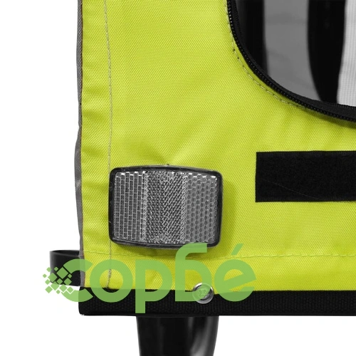 Ремарке за колело за любимци зелен и сив Оксфорд плат и желязо ➤ топ цена ➤ sorbe.bg