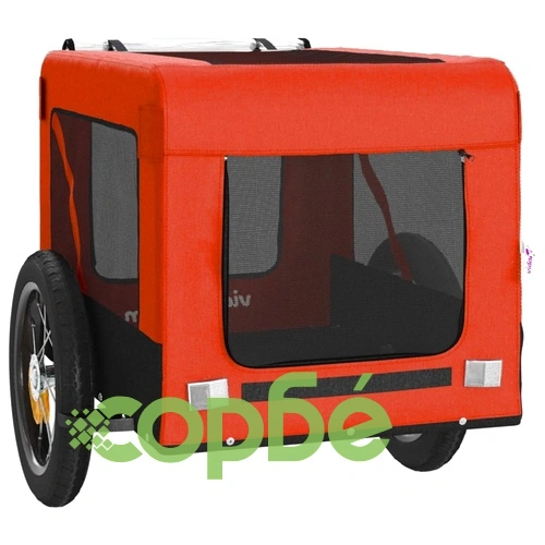 Ремарке за колело за любимци оранжев черен Оксфорд плат желязо ➤ топ цена ➤ sorbe.bg