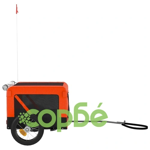 Ремарке за колело за любимци оранжев черен Оксфорд плат желязо ➤ топ цена ➤ sorbe.bg