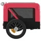 Ремарке за колело за любимци черно червено Оксфорд плат желязо