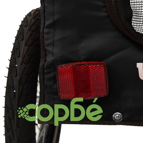 Ремарке за колело за любимци черно Оксфорд плат и желязо ➤ топ цена ➤ sorbe.bg