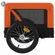 Ремарке за колело за куче оранжев и черен Оксфорд плат и желязо