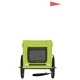 Ремарке за колело за любимци зелено черно Оксфорд плат и желязо