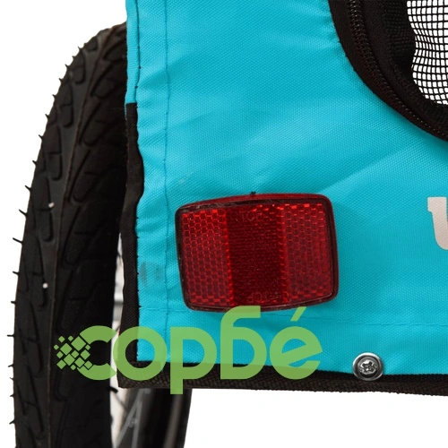 Ремарке за колело за любимци синьо черно Оксфорд плат и желязо ➤ топ цена ➤ sorbe.bg