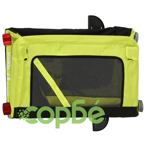 Ремарке за колело за любимци зелено черно Оксфорд плат и желязо ➤ топ цена ➤ sorbe.bg