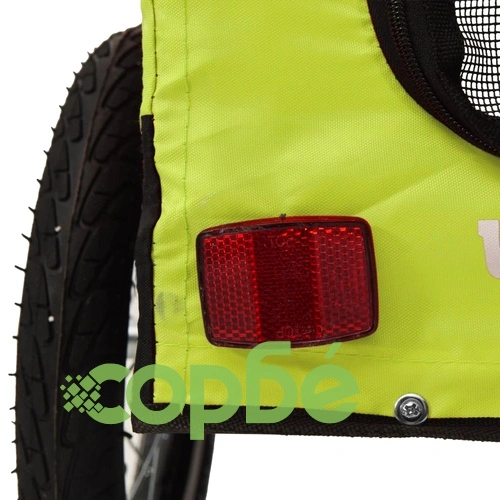 Ремарке за колело за любимци зелено черно Оксфорд плат и желязо ➤ топ цена ➤ sorbe.bg