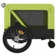 Ремарке за колело за любимци зелено черно Оксфорд плат и желязо