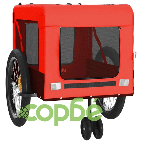 Ремарке за колело за любимци оранжев черен Оксфорд плат желязо ➤ топ цена ➤ sorbe.bg