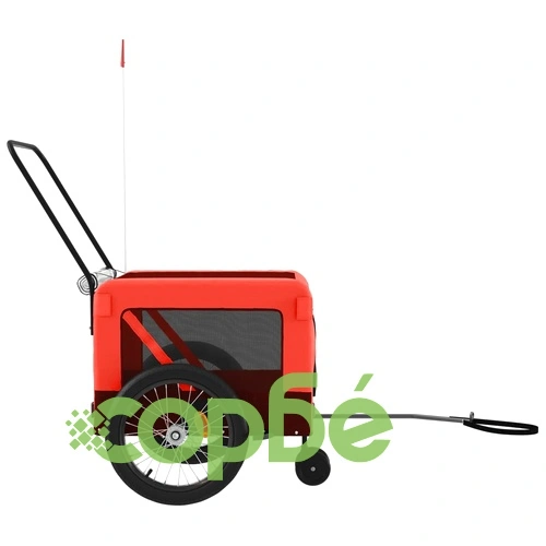 Ремарке за колело за любимци оранжев черен Оксфорд плат желязо ➤ топ цена ➤ sorbe.bg