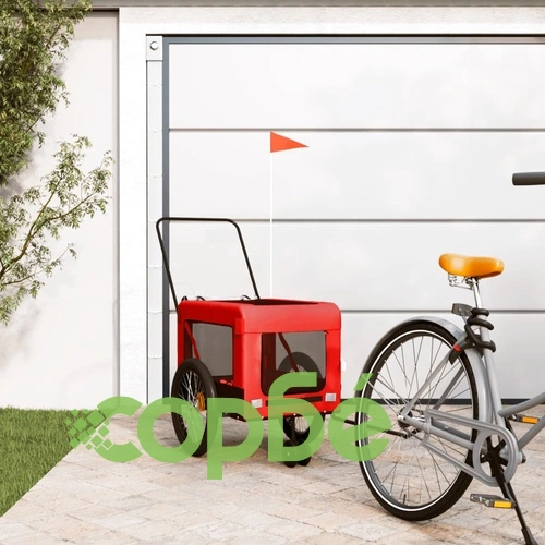 Ремарке за колело за любимци оранжев черен Оксфорд плат желязо ➤ топ цена ➤ sorbe.bg