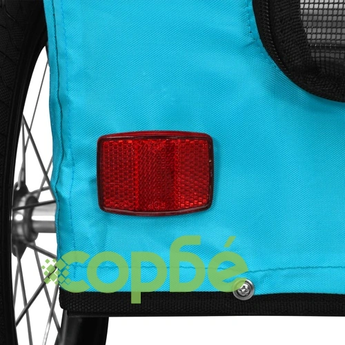 Ремарке за колело за любимци син Оксфорд плат и желязо ➤ топ цена ➤ sorbe.bg