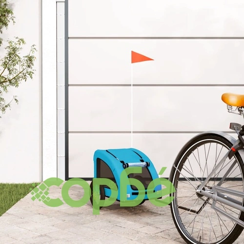 Ремарке за колело за любимци син Оксфорд плат и желязо ➤ топ цена ➤ sorbe.bg