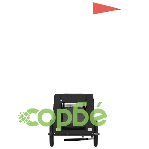 Ремарке за колело за любимци черно Оксфорд плат и желязо ➤ топ цена ➤ sorbe.bg