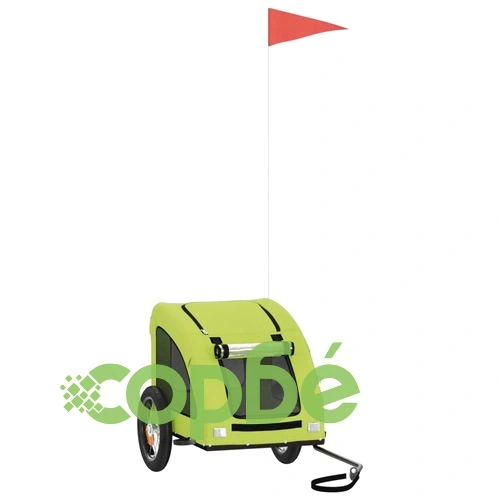 Ремарке за колело за любимци зелен Оксфорд плат и желязо ➤ топ цена ➤ sorbe.bg