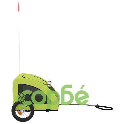 Ремарке за колело за любимци зелен Оксфорд плат и желязо ➤ топ цена ➤ sorbe.bg