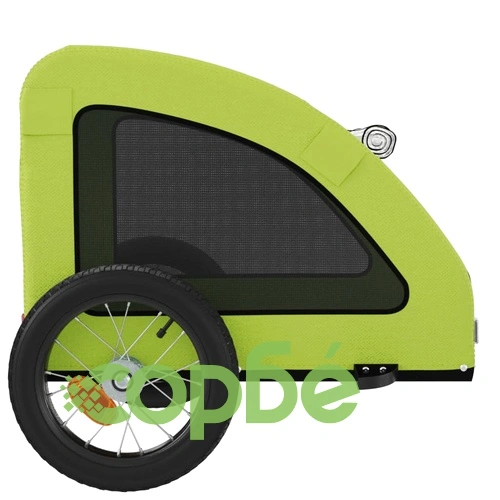 Ремарке за колело за любимци зелен Оксфорд плат и желязо ➤ топ цена ➤ sorbe.bg