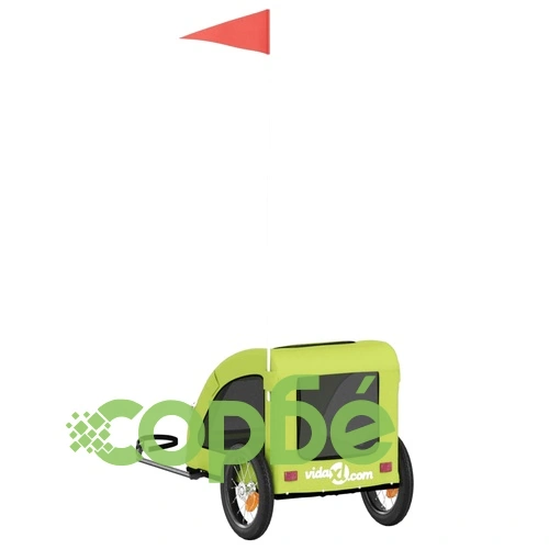 Ремарке за колело за любимци зелен Оксфорд плат и желязо ➤ топ цена ➤ sorbe.bg