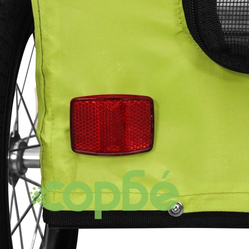 Ремарке за колело за любимци зелен Оксфорд плат и желязо ➤ топ цена ➤ sorbe.bg