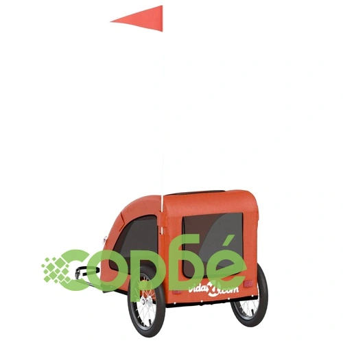 Ремарке за колело за любимци оранжев Оксфорд плат желязо ➤ топ цена ➤ sorbe.bg