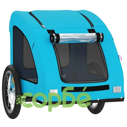 Ремарке за колело за любимци син Оксфорд плат и желязо ➤ топ цена ➤ sorbe.bg