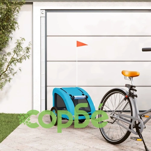 Ремарке за колело за любимци син Оксфорд плат и желязо ➤ топ цена ➤ sorbe.bg