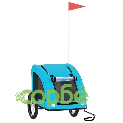 Ремарке за колело за любимци син Оксфорд плат и желязо ➤ топ цена ➤ sorbe.bg