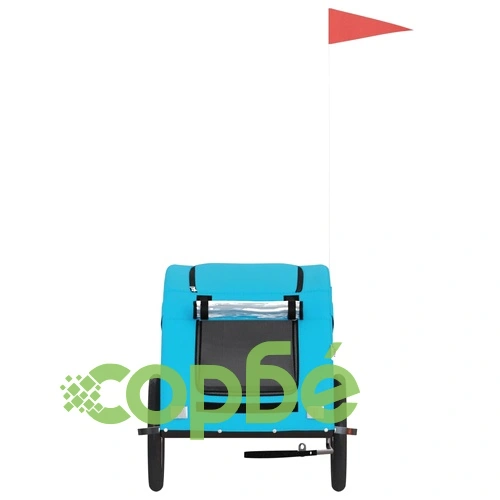 Ремарке за колело за любимци син Оксфорд плат и желязо ➤ топ цена ➤ sorbe.bg