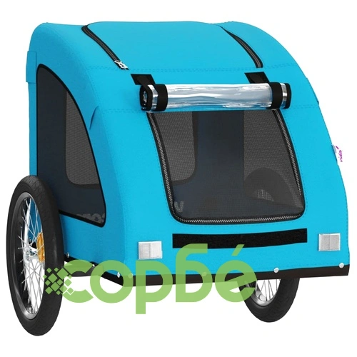 Ремарке за колело за любимци син Оксфорд плат и желязо ➤ топ цена ➤ sorbe.bg