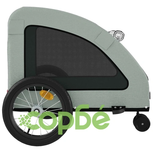 Ремарке за колело за любимци сив Оксфорд плат и желязо ➤ топ цена ➤ sorbe.bg