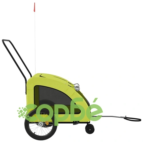 Ремарке за колело за любимци зелен Оксфорд плат и желязо ➤ топ цена ➤ sorbe.bg