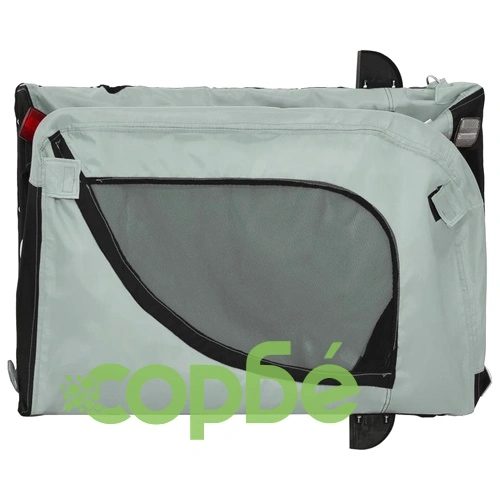 Ремарке за колело за любимци сив и черен Оксфорд плат и желязо ➤ топ цена ➤ sorbe.bg