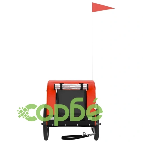 Ремарке за колело за любимци оранжев черен Оксфорд плат желязо ➤ топ цена ➤ sorbe.bg