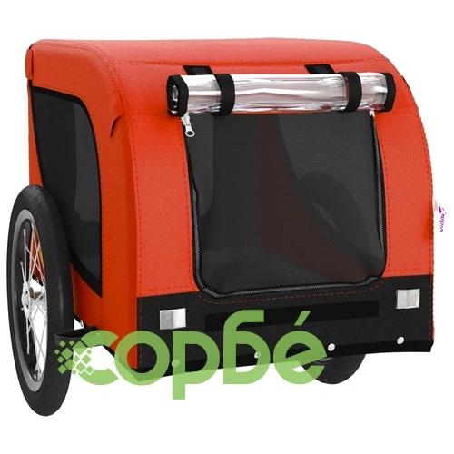 Ремарке за колело за любимци оранжев черен Оксфорд плат желязо ➤ топ цена ➤ sorbe.bg