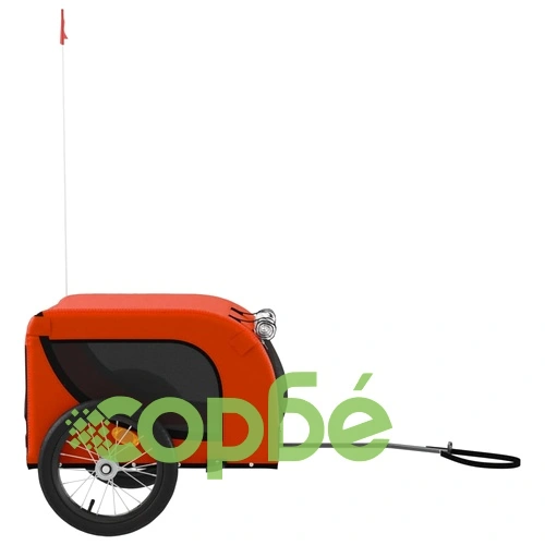 Ремарке за колело за любимци оранжев черен Оксфорд плат желязо ➤ топ цена ➤ sorbe.bg