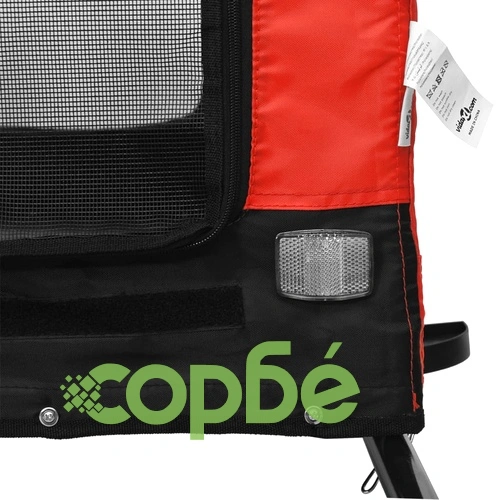 Ремарке за колело за любимци оранжев черен Оксфорд плат желязо ➤ топ цена ➤ sorbe.bg