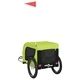 Ремарке за колело за любимци зелено черно Оксфорд плат и желязо