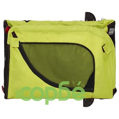 Ремарке за колело за любимци зелено черно Оксфорд плат и желязо ➤ топ цена ➤ sorbe.bg