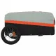 Ремарке за велосипед, черно и оранжево, 30 кг, желязо