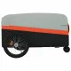 Ремарке за велосипед, черно и оранжево, 45 кг, желязо