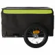 Товарно ремарке за велосипед, черно и зелено, 30 кг, желязо