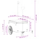 Ремарке за велосипед, черно, 30 кг, желязо