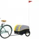 Ремарке за велосипед, черно и жълто, 30 кг, желязо