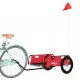 Товарно ремарке за велосипеди, червено, Оксфорд плат и желязо