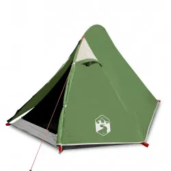 Къмпинг палатка за 2 души зелена 267x154x117 см 185T тафта